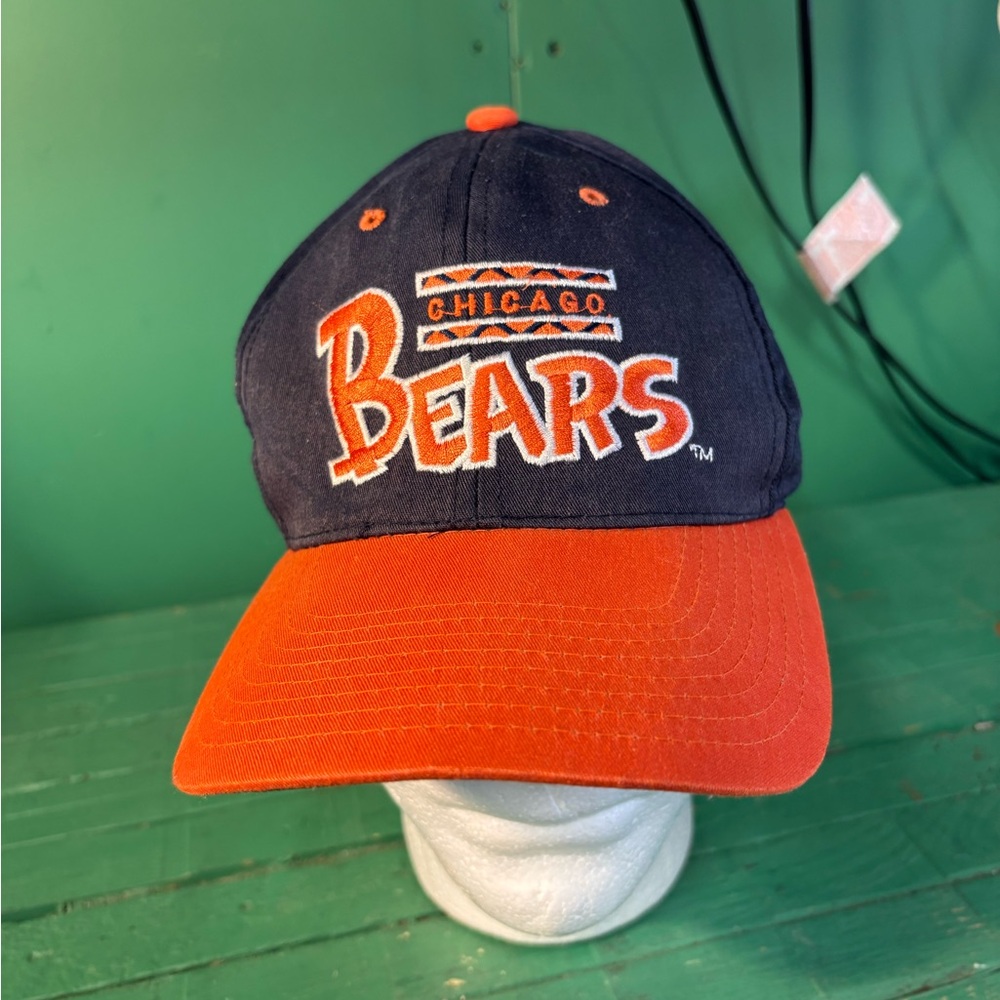 1990s Vintage Chicago Bears Navy and Orange Baseball Cap